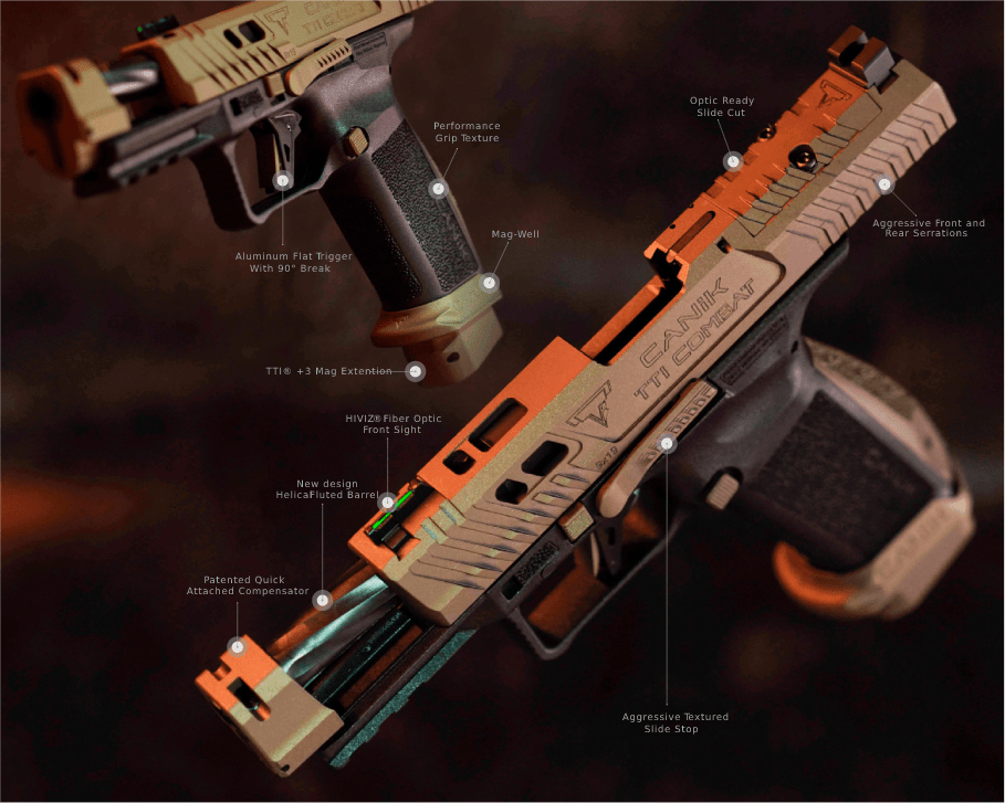 PISTOLA - CANIK TTI (TARAN TACTICAL) - CALIBRE 9MM