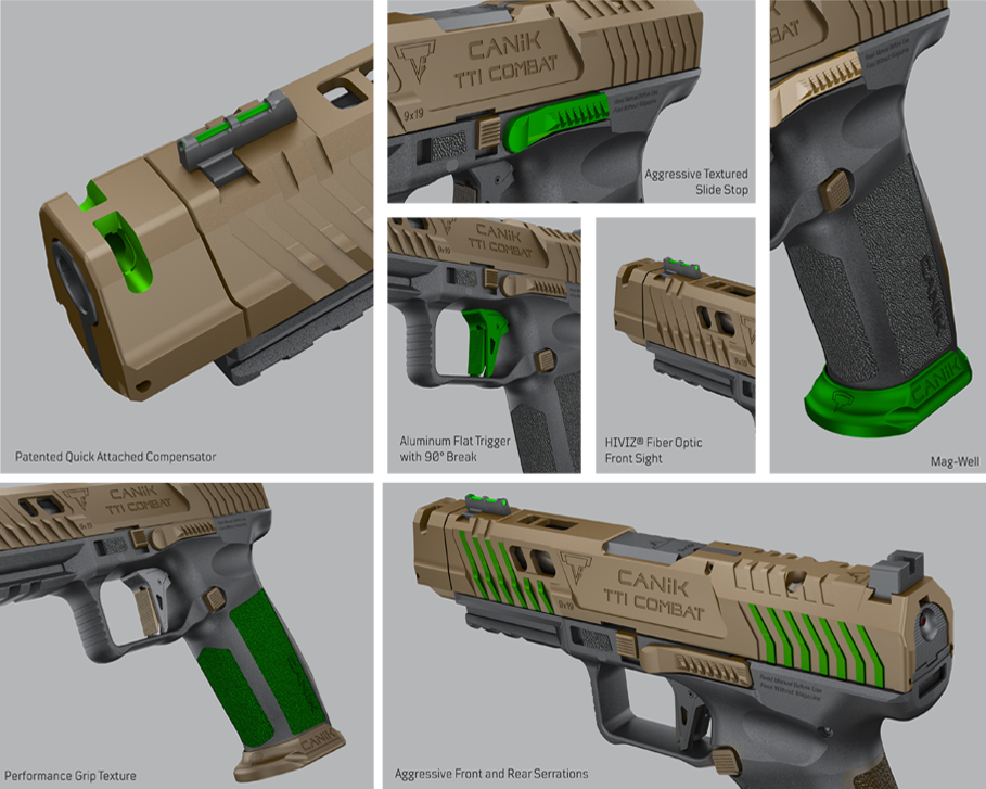 PISTOLA - CANIK TTI (TARAN TACTICAL) - CALIBRE 9MM